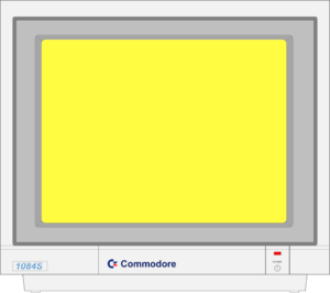 Bild: Monitor mit gelben Hintergrundbild