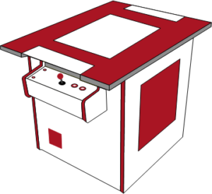 Grafik: Arcadeautomattyp Cocktail (Tischgerät)