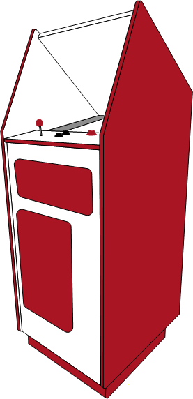 Grafik: Arcadeautomattyp Mini Cabinet (Mini Standardgehäuse)