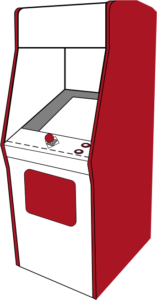 Grafik: Arcadeautomattyp Upright Cabinet (Standardgehäuse)