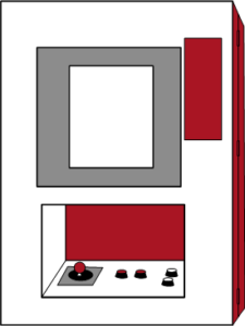 Grafik: Arcadeautomattyp Wall Mounter (Wandgerät)