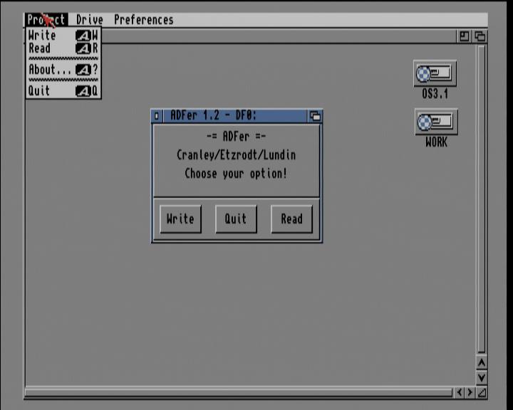 Screenshot: Amiga 1200 / WB3.1 - ADF-MENÜ-PROJECT