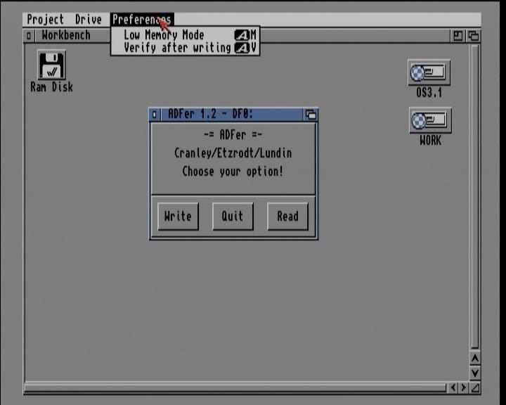 Screenshot: Amiga 1200 / WB3.1 - ADF-MENÜ-PREFERENCES