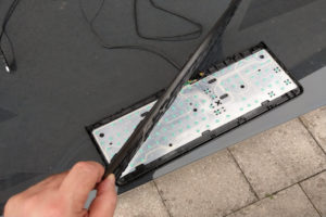 Bild: CHERRY Tastatur aufgeschraubt