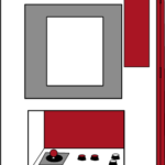 Grafik: Arcadeautomattyp Wall Mounter (Wandgerät)